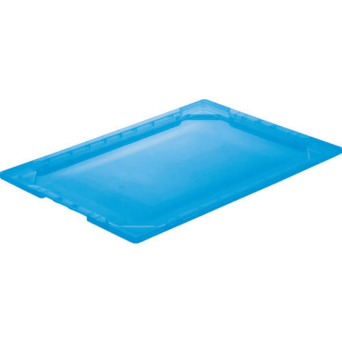 TRUSCO 薄型折りたたみコンテナスケルコン TSK-O50、40、30兼用フタ 透明ブルー