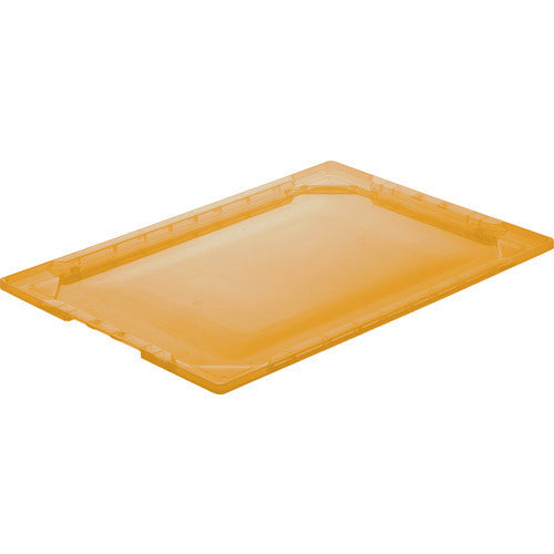 TRUSCO 薄型折りたたみコンテナスケルコン TSK-O50、40、30兼用フタ 透明オレンジ