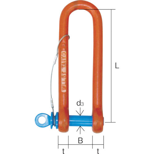 大洋 強力長シャックル(ランヤード捻じ込みタイプ)