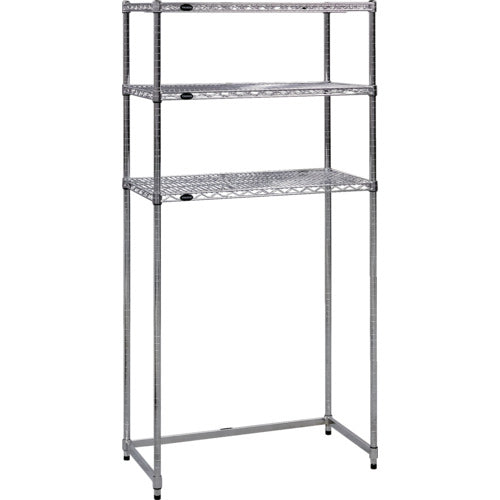 TRUSCO ステンレス製メッシュラック下段開放型 W905XD609XH1838 棚板3枚