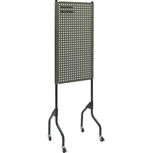 TRUSCO ライトパンチングパネル パネリーナ キャスター付 OD色