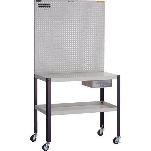 TRUSCO ライトパンチングパネル パネリーナ W900 テーブル 引出し付 キャスター付
