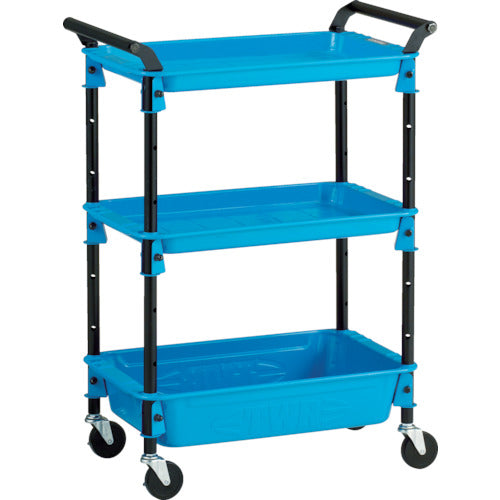 TRUSCO ツールワゴンロイヤル654×361×887深1浅2 スカイ