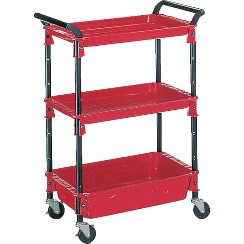 TRUSCO ツールワゴンロイヤル 654X361X887 深1浅2 赤