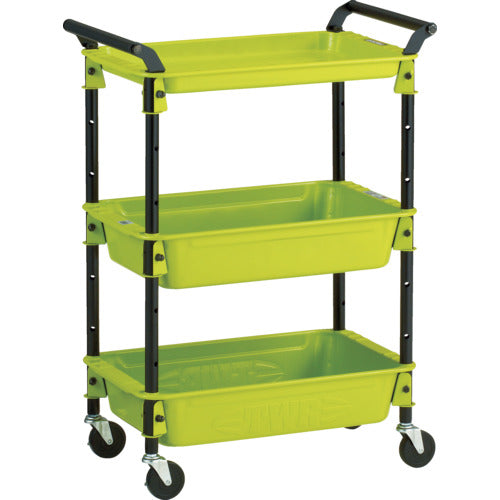 TRUSCO ツールワゴンロイヤル654×361×887深2浅1 黄緑