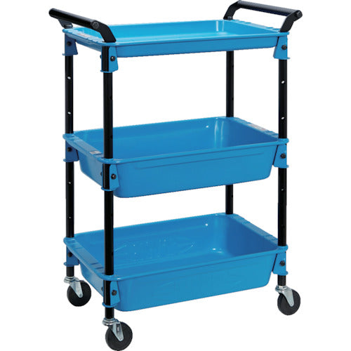 TRUSCO ツールワゴンロイヤル654×361×887深2浅1 スカイ