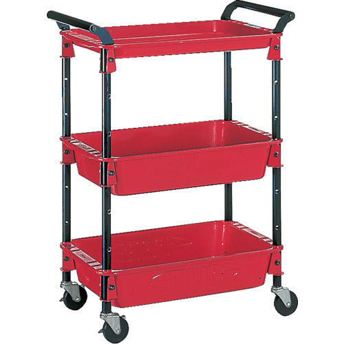 TRUSCO ツールワゴンロイヤル 654X361X887 深2浅1 赤
