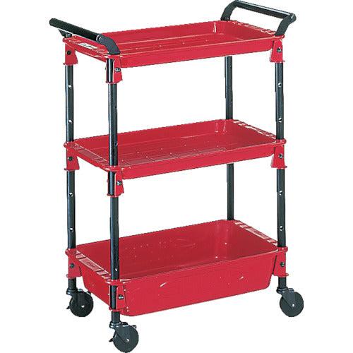 TRUSCO ツールワゴンロイヤル 586X320X833 深1浅2 赤