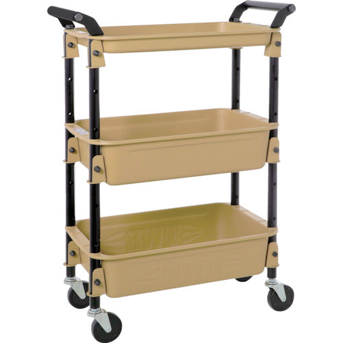 TRUSCO ツールワゴンロイヤル 586X320X833 深2浅1 ライトサンド