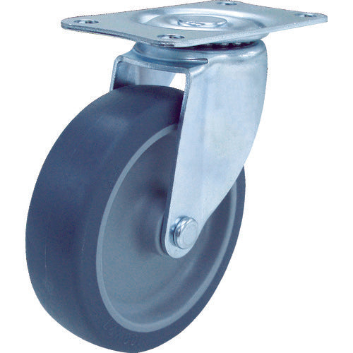TRUSCO 台車用キャスター Φ100 エラストマー車 自在