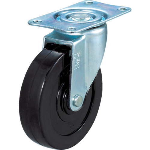 TRUSCO 台車用キャスター Φ100 導電性ゴム車 自在