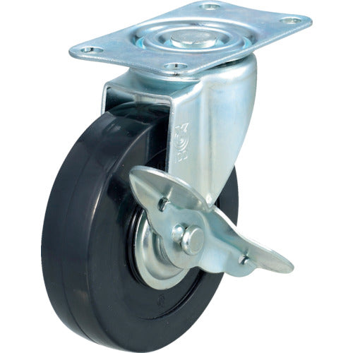 TRUSCO 軽量ハンドリフター用ハードゴムキャスター Φ100 自在ストッパー付