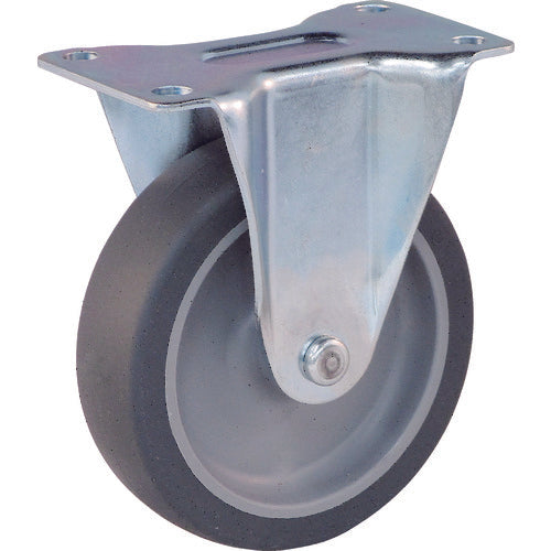 TRUSCO 台車用キャスター Φ100 エラストマー車 固定