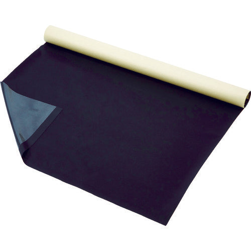 TRUSCO プロテクトシート テープ付 黒 1500X1M 5枚入 紙管1本巻