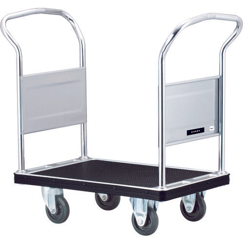 ダンディ スチール台車 ダンディDシリーズ タイプDH 固定両ハンドル式 サイレントキャスター仕様 W800×D500