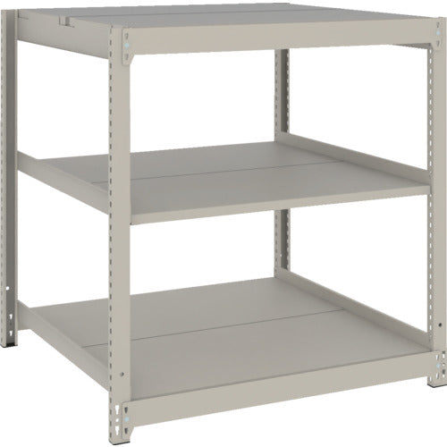 TRUSCO スチールラック 薄板ラック(棚板分割タイプ、耐荷重100Kg)900×875×H900 3段単体 ネオグレー