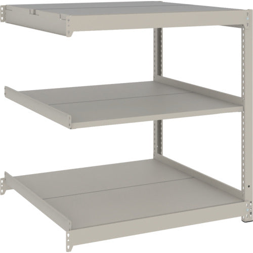 TRUSCO スチールラック 薄板ラック(棚板分割タイプ、耐荷重100Kg)1200×875×H900 3段連結 ネオグレー