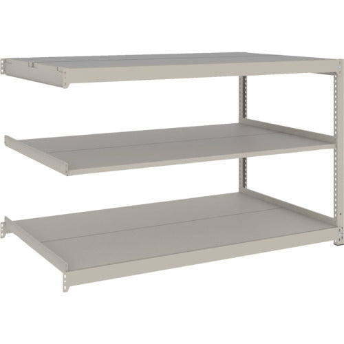 TRUSCO スチールラック 薄板ラック(棚板分割タイプ、耐荷重100Kg)1500×875×H900 3段連結 ネオグレー