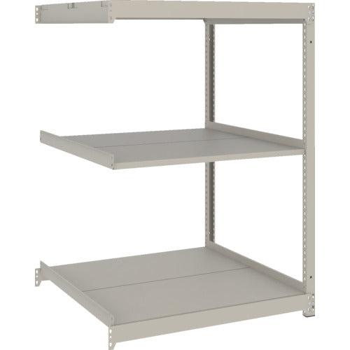 TRUSCO スチールラック 薄板ラック(棚板分割タイプ、耐荷重100Kg)1200×595×H1200 3段連結 ネオグレー