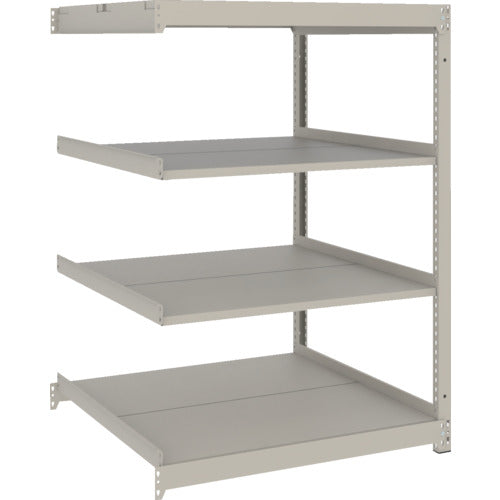 TRUSCO スチールラック 薄板ラック(棚板分割タイプ、耐荷重100Kg)1200×875×H1200 4段連結 ネオグレー