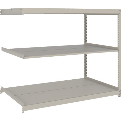 TRUSCO スチールラック 薄板ラック(棚板分割タイプ、耐荷重100Kg)1800×595×H1200 3段連結 ネオグレー