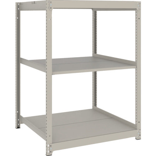 TRUSCO スチールラック 薄板ラック(棚板分割タイプ、耐荷重100Kg)900×875×H1500 3段単体 ネオグレー