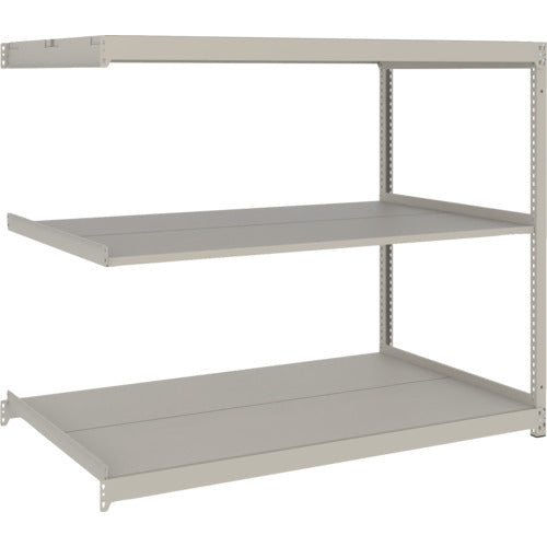 TRUSCO スチールラック 薄板ラック(棚板分割タイプ、耐荷重100Kg)1500×595×H1500 3段連結 ネオグレー