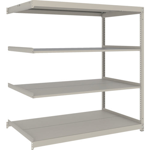 TRUSCO スチールラック 薄板ラック(棚板分割タイプ、耐荷重100Kg)1500×875×H1500 4段連結 ネオグレー