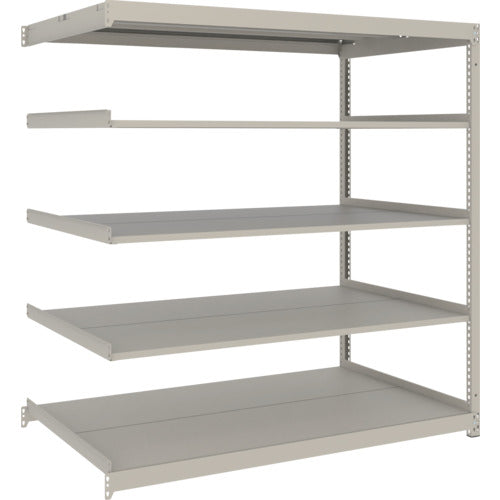 TRUSCO スチールラック 薄板ラック(棚板分割タイプ、耐荷重100Kg)1500×875×H1500 5段連結 ネオグレー