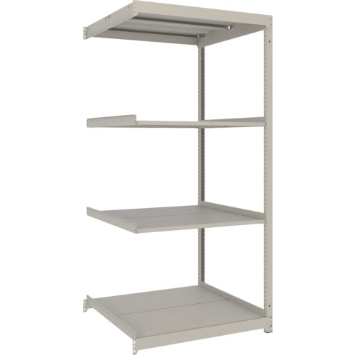 TRUSCO スチールラック 薄板ラック(棚板分割タイプ、耐荷重100Kg)900×875×H1800 4段連結 ネオグレー