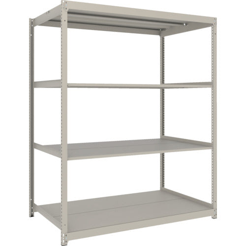 TRUSCO スチールラック 薄板ラック(棚板分割タイプ、耐荷重100Kg)1500×875×H1800 4段単体 ネオグレー