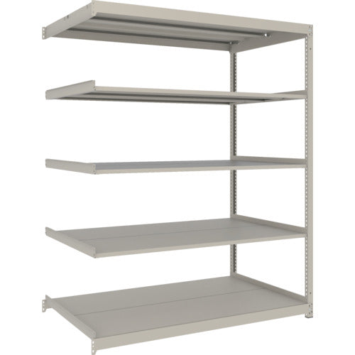 TRUSCO スチールラック 薄板ラック(棚板分割タイプ、耐荷重100Kg)1500×875×H1800 5段連結 ネオグレー