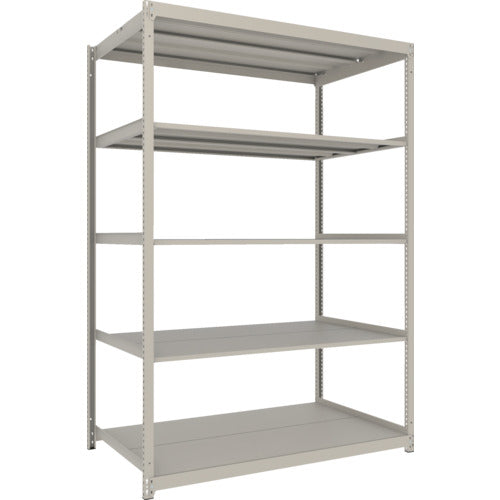 TRUSCO スチールラック 薄板ラック(棚板分割タイプ、耐荷重100Kg)1800×875×H2400 5段単体 ネオグレー
