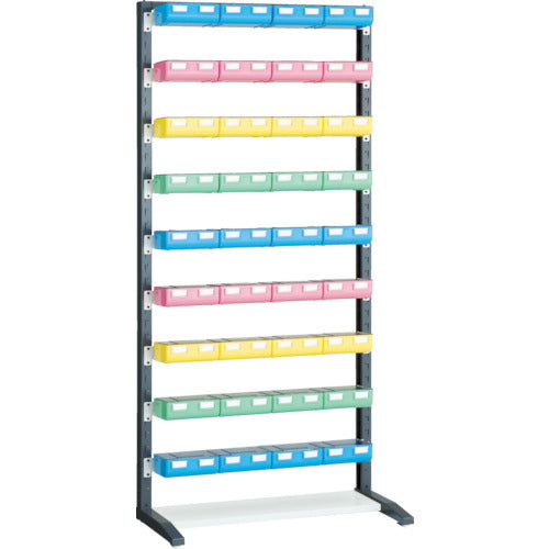 TRUSCO UPRラック H1900 ビン大青X12赤・黄・薄緑各8個付 蓋付