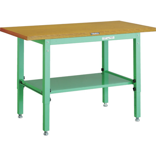 TRUSCO UTV型作業台 1200X600XH600−810 ヤンググリーン色