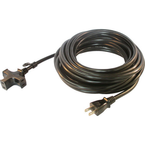 正和電工 トライアングルマルチタップ 125V−15A 10m 黒