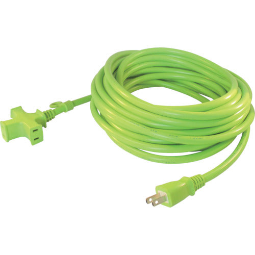 正和電工 トライアングルマルチタップ 125V−15A 10m 緑