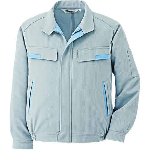 ミドリ安全 静電気帯電防止作業服ベルデクセルESDシリーズブルゾン シルバーグレー