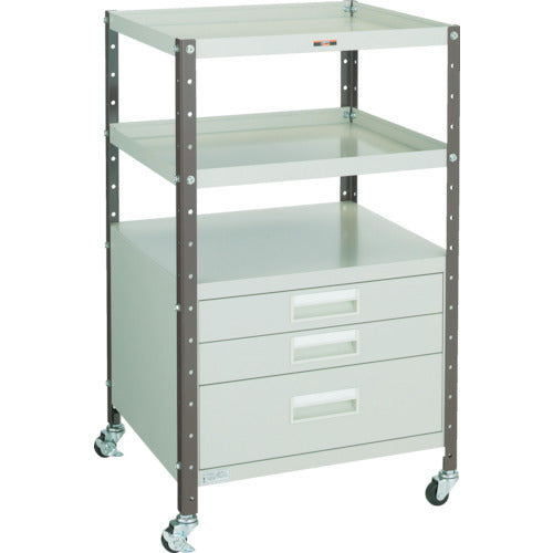 TRUSCO V型ツールワゴン 482X420XH798 3段引出付