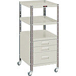 TRUSCO V型ツールワゴン 350X420XH798 3段引出付