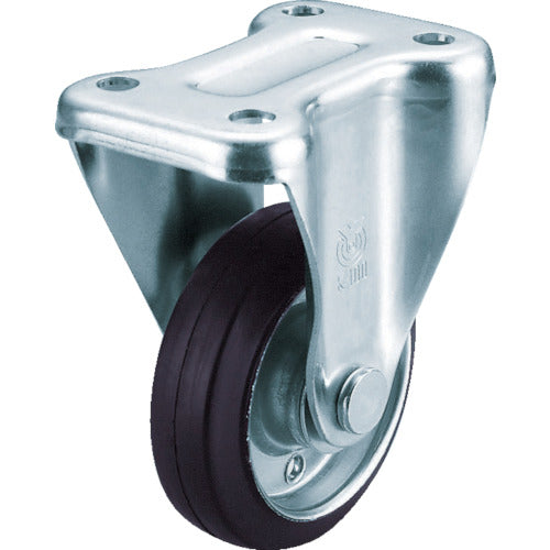 ユーエイ 産業用キャスター固定車(プレス製ゴム車)