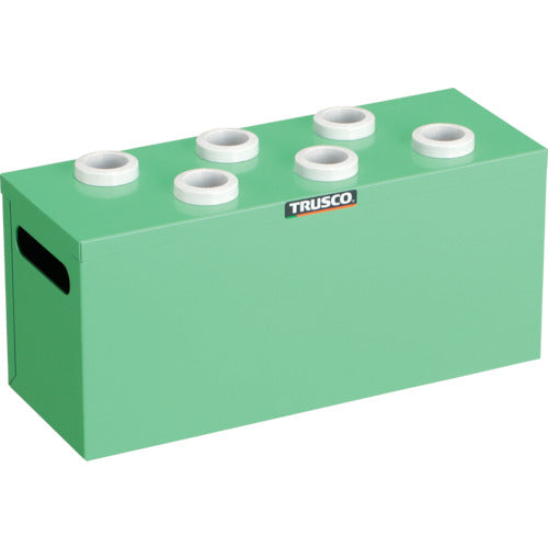 TRUSCO ツーリングケース NT・BT兼用 30用ホルダー6個 ヤンググリーン 間口390×奥行145×高さ188mm