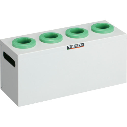 TRUSCO ツーリングケース NT・BT兼用 40用ホルダー4個 ホワイト 間口390×奥行145×高さ188mm