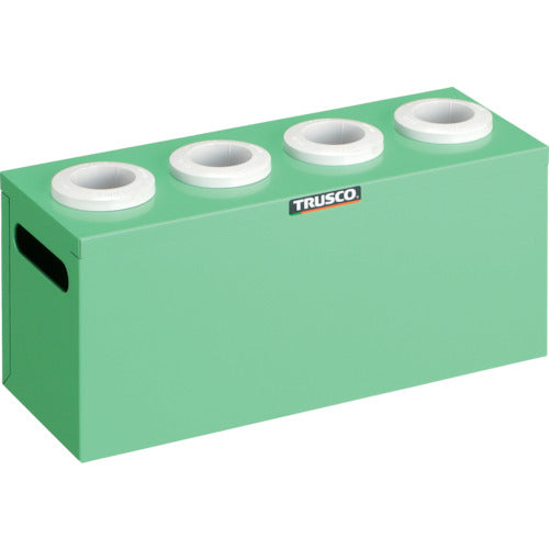 TRUSCO ツーリングケース NT・BT兼用 40用ホルダー4個 ヤンググリーン 間口390×奥行145×高さ188mm