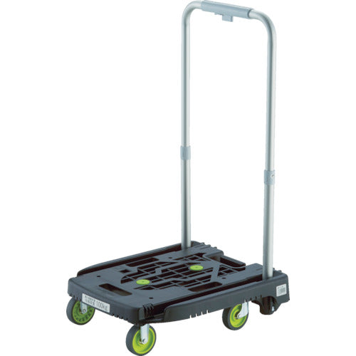 TRUSCO 樹脂台車 カルティオミニ weego 省音G車輪 ブラック ストッパー付