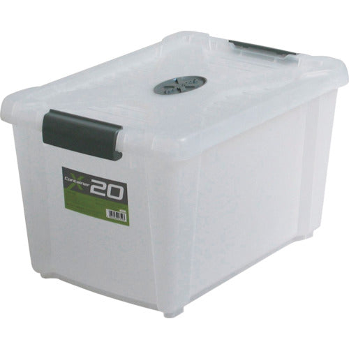 JEJアステージ フタ式収納ケース Xコンテナ #20クリア 21L