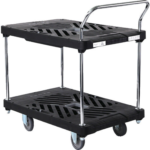 ダンディ プラスチック台車 ダンディXシリーズ タイプXA 2段テーブル片ハンドル式 W935×D605