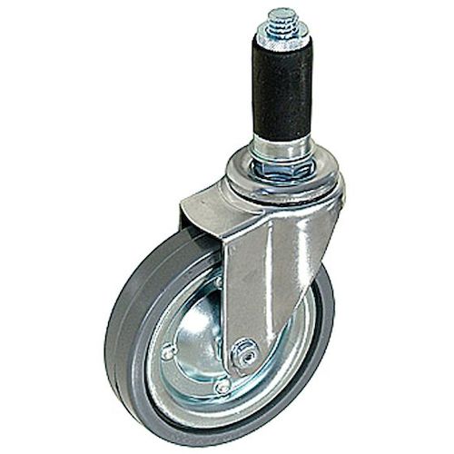 yazaki パイプキャスター 車輪径Φ100 自在車 ゴム車輪 YGR−100