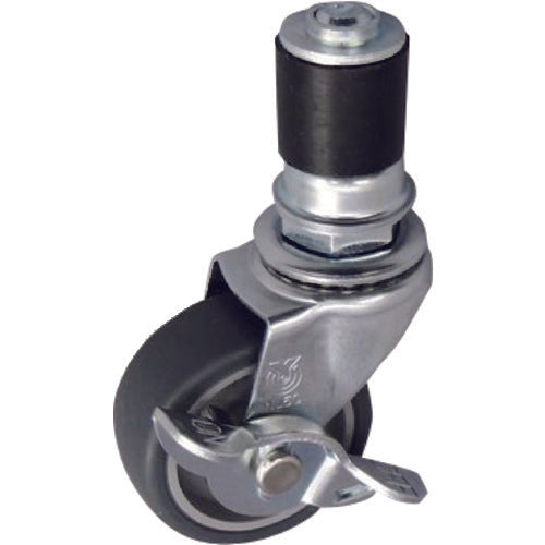 yazaki パイプキャスター 車輪径Φ50 自在車 ゴム車輪 ストッパー付 YGR−50S