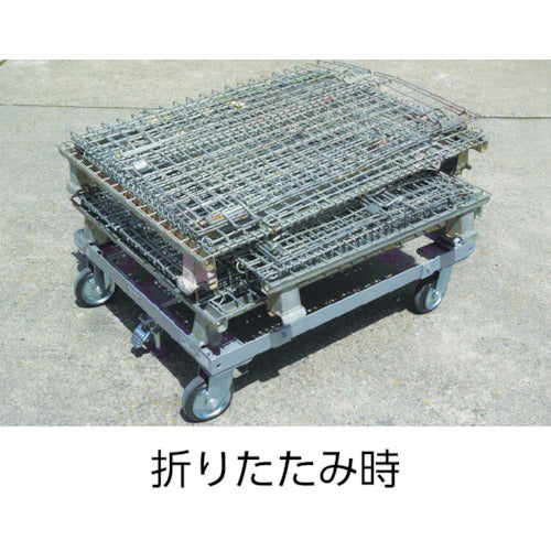 TRUSCO ネットパレットカー 1000×1200mm ストッパー付